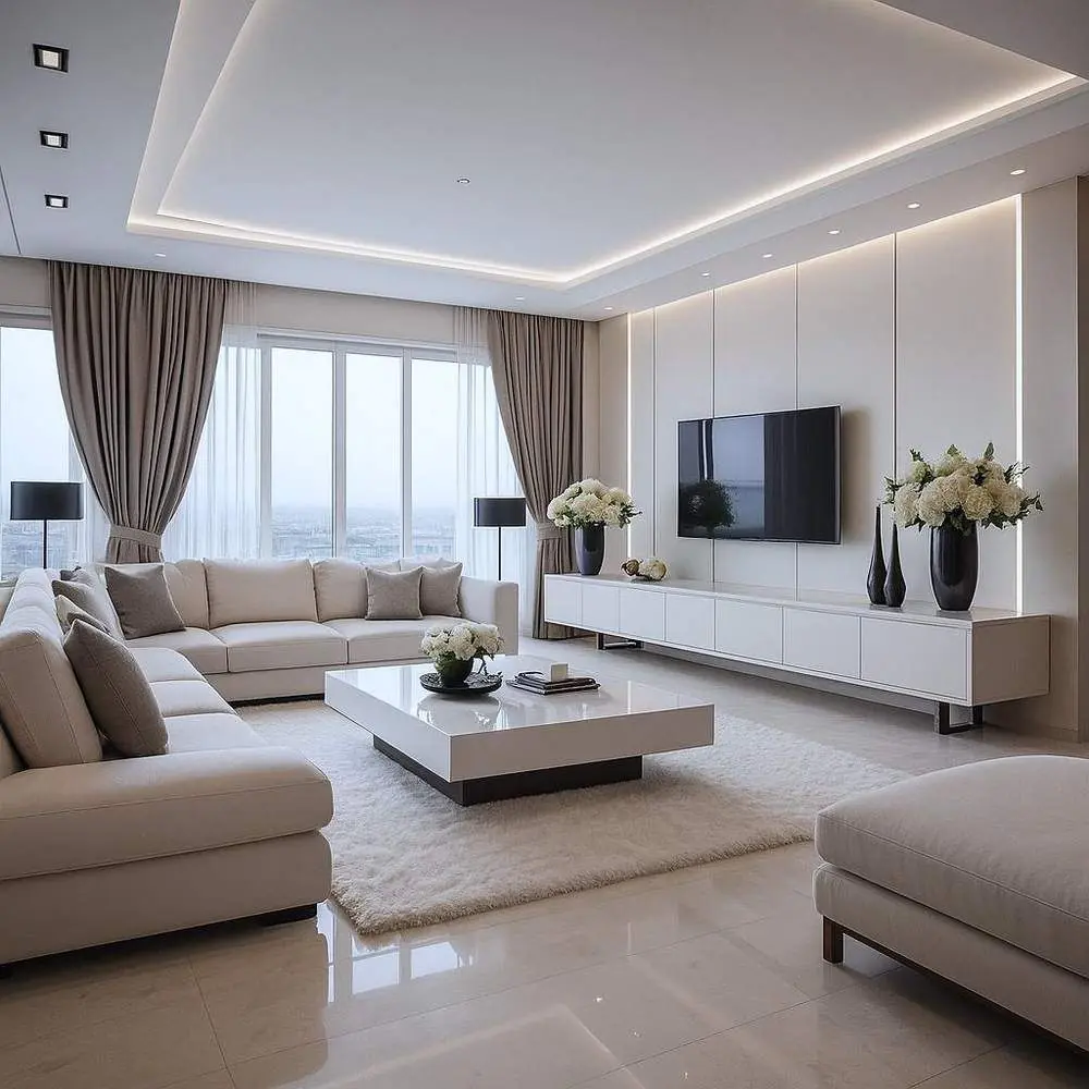 Detalle de acabados interiores y revestimientos de calidad - IMG Construcciones